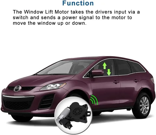 Miniatura 3 de Motor de elevación de ventana eléctrica de repuesto compatible con Mazda 3 Mazda 5 Mazda 6 Mazda CX-7 Mazda CX-9 Mazda RX-8 Reemplaza OE# GJ6A5958XF