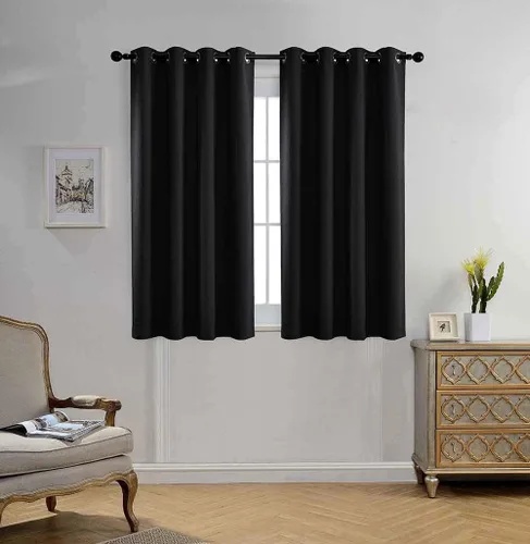 Miniatura 41 de Miuco paneles de cortina de oscurecimiento con arandelas, cortinas opacas con textura para salón, juego de 2