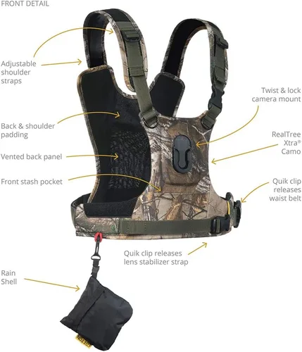 Miniatura 2 de Cotton Carrier CCS G3 Sistema de arnés de cámara para una cámara, camuflaje, 1 cámara