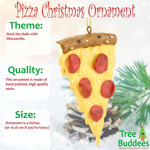 Miniatura 2 de Tree Buddees Slice of Pepperoni - Adorno navideño para pizza