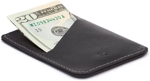 Miniatura 3 de Bellroy Funda para tarjetas, cartera delgada de cuero (máx. 8 tarjetas y billetes), Carbón cobalto