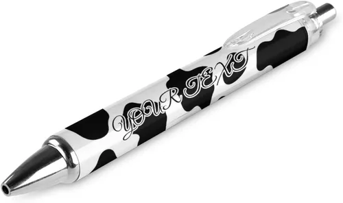 Miniatura 12 de Bolígrafos personalizados con estampado de leopardo negro y azul con punta de lápiz capacitivo, bolígrafos grabados personalizados con nombre
