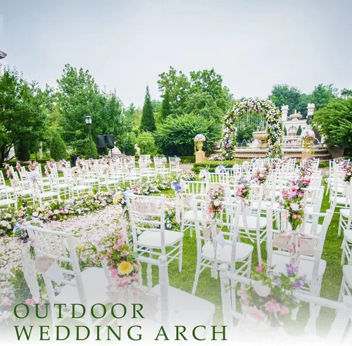 Miniatura 6 de Arbuxzuy Arco de Jardín de Acero de 102 pulgadas Pérgola Enrejado para Plantas Trepadoras Exterior, Patio, Arco de Jardín Ancho Resistente Duradero