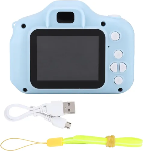 Miniatura 2 de Cámara para niños en miniatura barata para cámaras Pequeña portátil digital desechable pequeño mini video de juguete y alrededores (azul)