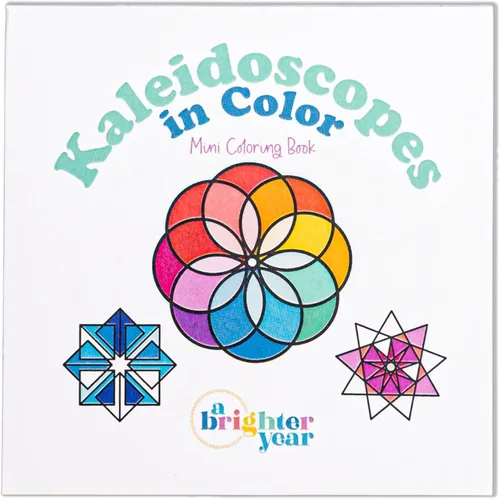 Miniatura 28 de A Brighter Year Mini libro para colorear para adultos, tamaño de bolsillo de 3 x 3 pulgadas, libro para colorear de viaje, papel grueso que no se