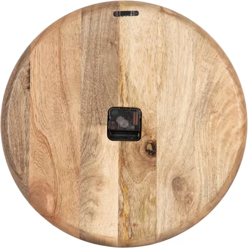 Miniatura 7 de Kate and Laurel Grear Modern - Reloj de pared redondo sin números, 17 pulgadas de diámetro, madera natural, reloj decorativo de madera tallada