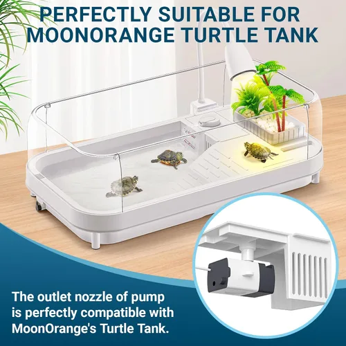 Miniatura 4 de Moonorange Mini bomba de agua sumergible, bomba de agua ultra silenciosa, 200 l/h, para tanque de tortuga, fuentes, acuarios (1 W, 52 GPH)