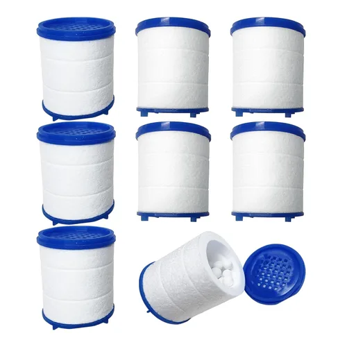 8 filtros reemplazables, elementos filtrantes para fregadero, algodón PP para agua doble filtración para baño y cocina