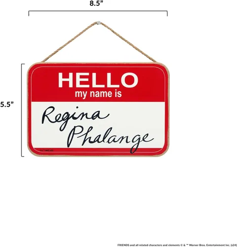 Miniatura 6 de Friends The TV Series Regina Phalange - Decoración colgante de pared de madera - Cartel divertido de amigos - Gran idea de regalo Rojo