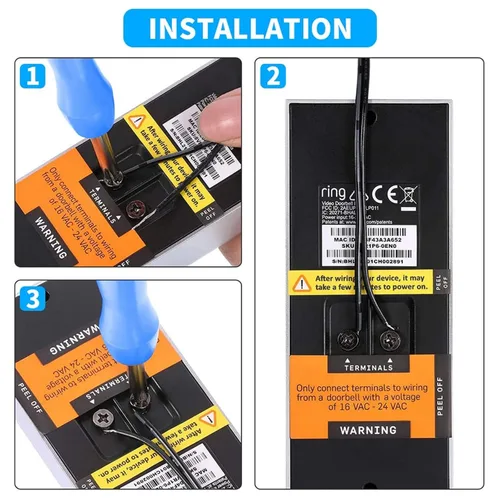 Miniatura 7 de AC18V - Adaptador de corriente para timbre de puerta con cable, compatible con Ring Zmodo Smart Doorbell y Nest Hello Doorbell