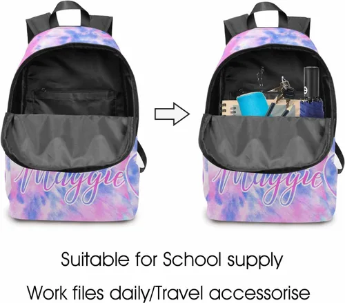 Miniatura 122 de Texto personalizado Elefante desgaste gafas mochila mochila mochila casual Daypack bolsa para mamá niñas, color86-4, Mochilas Daypack