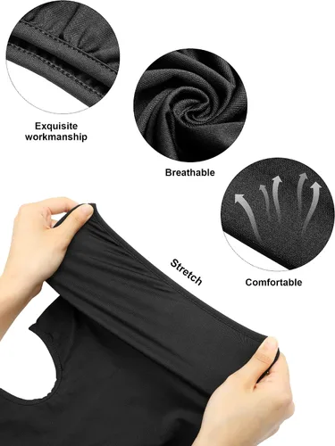 Miniatura 6 de SATINIOR Pasamontañas de 9 piezas, máscara de cara completa, protección solar UV, cubierta facial de verano, transpirable, resistente al viento