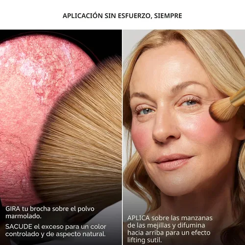 Miniatura 8 de LAURA GELLER NEW YORK Blush-n-Brighten - Rubor horneado marmoleado para mejillas - Tono Pink Grapefruit (pomelo rosado), acabado satinado - Color 05