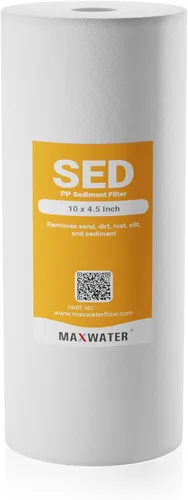 Miniatura 9 de Max Water Cartucho de filtro de agua de repuesto para toda la casa de 1 micrón, 10 x 4.5 pulgadas, compatible con DGD-5005, AP810, WFHD13001B