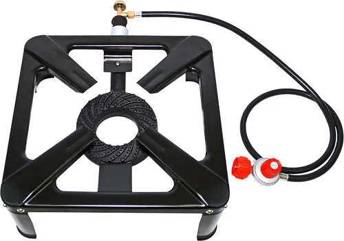 Miniatura 6 de Flame King Trabajo Pesado 120,000 BTU, 0-20 PSI, Freidora de Pavo Quemador Individual de Propano Bayou Cooker, Estufa Exterior para Elaboración