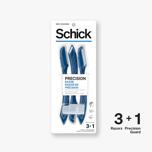 Miniatura 9 de Schick Maquinilla de afeitar de precisión para hombres, maquinilla de afeitar para bordes, afeitadoras desechables, 3 unidades (paquete de 1)