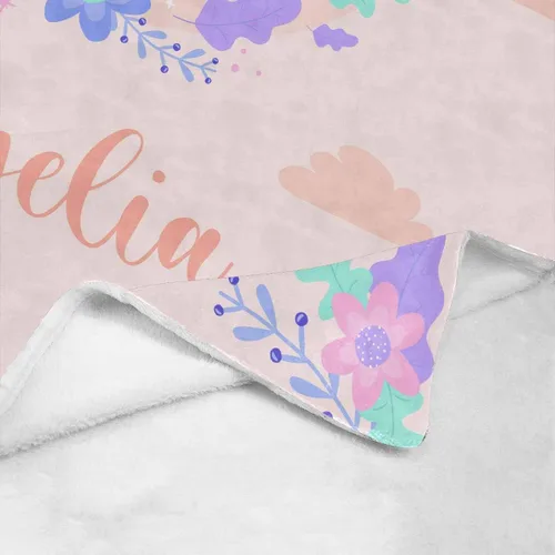 Miniatura 93 de Artsadd Manta de bebé personalizada para niños y niñas con nombre, manta personalizada con nombre de bebé con patrón de unicornio, manta