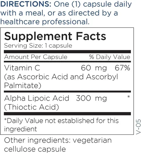 Miniatura 5 de Metabolic Maintenance Ácido alfa lipoico de 300 mg – Suplemento de ALA, ácido alfa-lipoico antioxidante para mujeres y hombres, apoyo a la salud