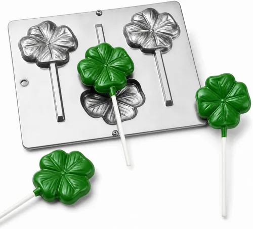 Miniatura 2 de Cuatro hojas trébol/trébol piruleta chocolate caramelo molde Día de San Patricio 4001