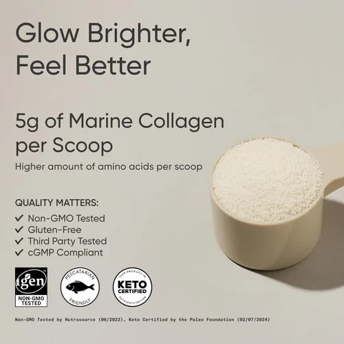 Miniatura 2 de Sports Research Complejo de belleza de colágeno con ácido hialurónico, vitamina C + biotina Pescatarian, certificado Keto y verificado sin OMG