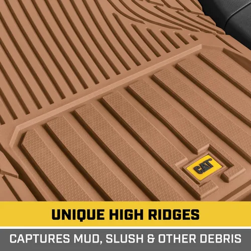 Miniatura 6 de CAT® ToughLiner™ - Alfombrillas de piso beige para coche, resistentes para adaptarse al diseño, alfombrillas de piso para camiones de alta