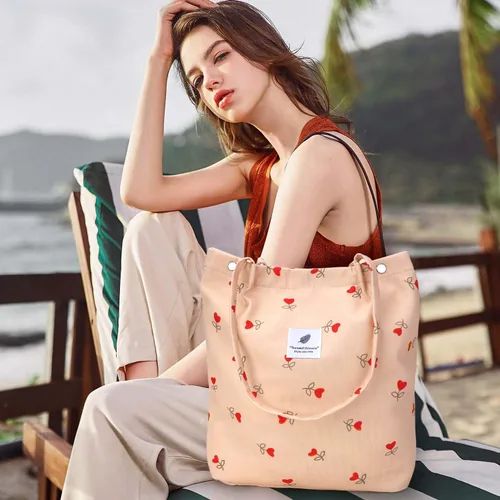 Miniatura 153 de Ayieyill - Bolsa de pana para mujer y niña, con correa de lona para colgar al hombro, bolsa con bolsillo