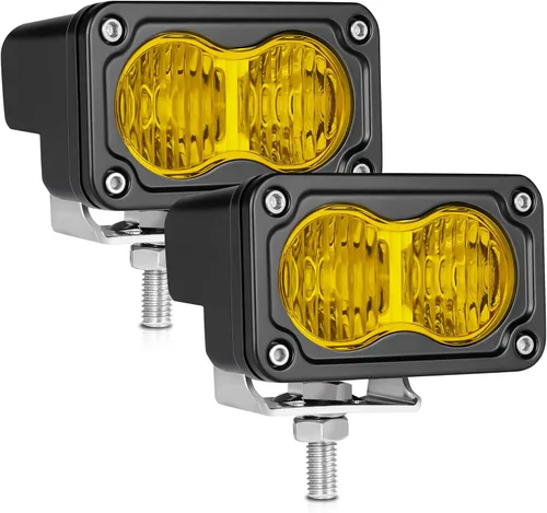 Miniatura 21 de Cápsulas LED ámbar, 2 unidades de luz de conducción de 40 W y 3 pulgadas, luz antiniebla ámbar, impermeable, para parachoques todoterreno, cubo