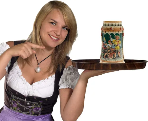 Miniatura 6 de Essence of Europe Gifts 0.6 litros OktoberfestHaus Beer Stein German Saying Das Leben Ist Ein Wurfelspiel Wir Wurfeln All Tage