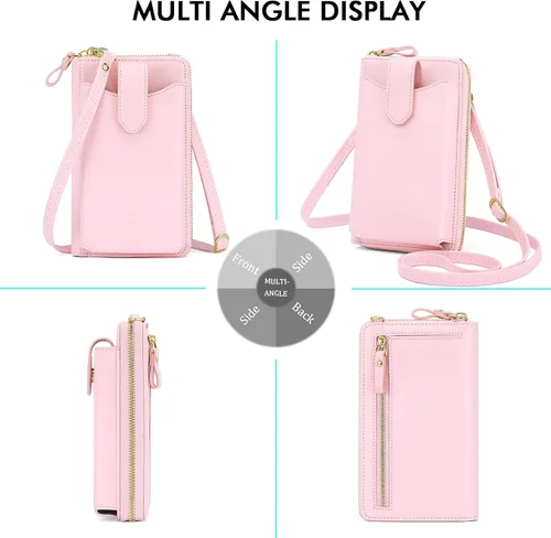 Miniatura 2 de Peacocktion - Bolso pequeño para teléfono celular, para mujeres, minibolso de hombro ligero para cruzarse por el cuello, con ranuras para tarjetas