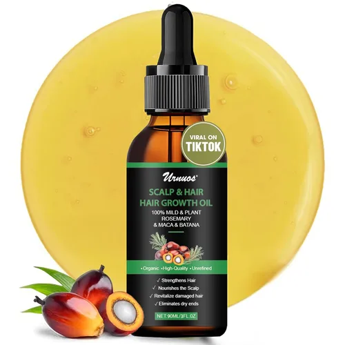 Aceite de batana de romero, crecimiento orgánico del cabello, promueve el grosor del cabello, nutre el cuero cabelludo y el cabello para todas las