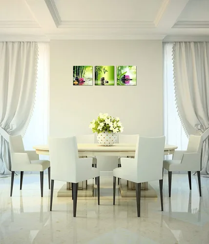 Miniatura 3 de TutuBeer 3 Paneles Arte Zen Decoración Spa Verde Bambú Decoración Rosa Aguas y Frangipani Imágenes Pintura Zen en Lienzo Impresiones Arte Bambú
