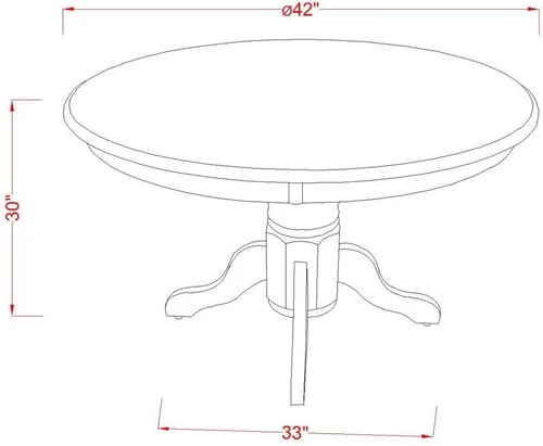 Miniatura 10 de East West Furniture SHEN3-BLK-69 - Juego de mesa de cocina de 3 piezas contiene una mesa de comedor redonda con pedestal y 2 sillas de comedor