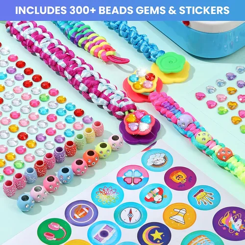 Miniatura 5 de DDAI - Kits para hacer pulseras de amistad, manualidades de arte y artesanía para niños de 8 a 12 años - Regalos de cumpleaños para niñas de 7, 9