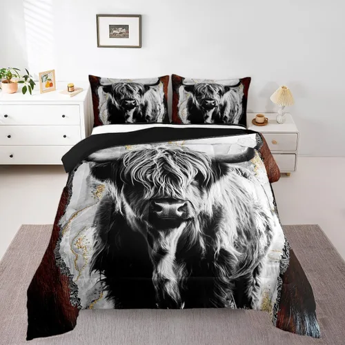 Miniatura 19 de Erosebridal - Juego de edredón tamaño King con diseño de Árbol de la Vida, juego de cama colorido de sol y luna para hombres y mujeres, edredón