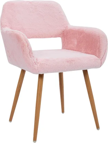 Miniatura 12 de Juego de 1 silla de escritorio para oficina en casa, silla de tocador de tela de pana para maquillaje con respaldo hueco, cómodo sillón con marco