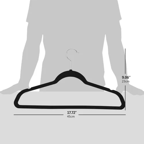 Miniatura 4 de Perchas de Terciopelo para Ropa (Paquete de 50) Resistentes y Duraderas Perchas para Trajes Perchas de Colores Vibrantes Ligeras que Ahorran Espacio