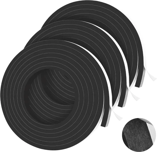Miniatura 10 de Cintas de Espuma de 66 Pies Autoadhesivas, Tiras Selladoras de Espuma de 1/2 Pulgada x 1/8 Pulgada x 33.1 Pies Cada Rollo, Burletes de Alta Blanco