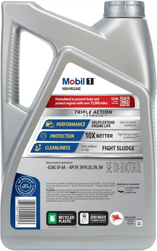 Miniatura 3 de Mobil 1 (120769) aceite de motor para alto kilometraje 5W-30, 5 cuartos de galón