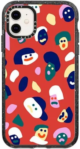 Miniatura 153 de CASETiFY Impact - Funda para iPhone 11 - Flower Power Retro - Negro Transparente