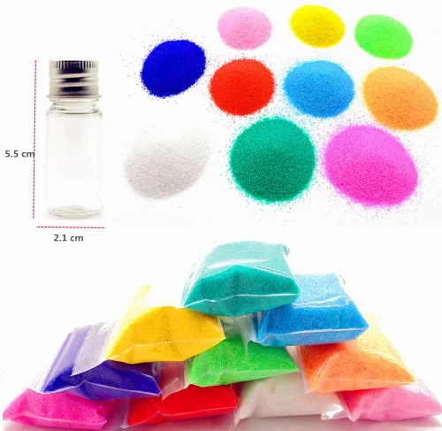 Miniatura 4 de Guaishou Kit de arte y manualidades de arena DIY, botellas de deseos, arenas coloridas, playa, conchas de mar, papel de mensaje