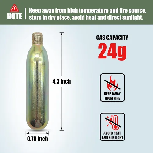 Miniatura 2 de Cartucho de CO2 de 0.85 oz para chaleco salvavidas, kit de reparación de chaleco salvavidas PFD automático/manual, cartucho de metal para cartuchos
