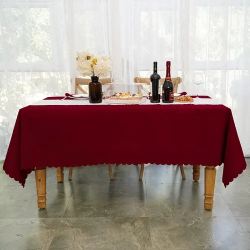 Miniatura 12 de JYFLZQ Mantel redondo negro de 70 pulgadas para mesas de 4 pies, lavable a máquina, duradero, tela de poliéster gruesa, para fiestas, banquetes