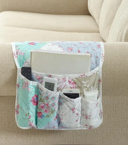 Miniatura 37 de Brilliant Sunshine - Organizador de apoyabrazos de sofá de terciopelo gris con 5 bolsillos, soporte antideslizante para sillón reclinable