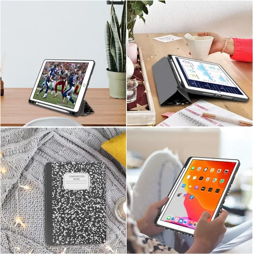 Miniatura 6 de Soke - Funda para iPad de 9ª generación 2021/8ª generación 2020/7ª generación 2019 con soporte para lápices - Funda de protección premium a prueba