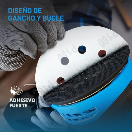 Miniatura 4 de S SATC - 72 discos de lija adhesivos de gancho y bucle de 5 pulgadas de 8 agujeros para lijadora orbital aleatoria 40 60 80 120 180 240 320 granos