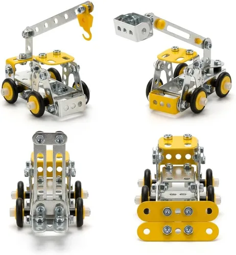 Miniatura 8 de Juego de erector para niños de 8 a 12 años, 4 mini modelos de metal para niños, 330 juguetes de construcción STEM, juego de construcción