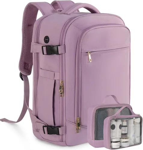 Miniatura 10 de Rinlist Mochila de viaje grande para hombres y mujeres, mochila de transporte aprobada por la aerolínea TSA, mochila de transporte informal de 40 L