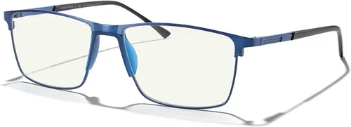 Miniatura 9 de MERRY'S Lentes de bloqueo de luz azul de moda, lentes de lectura, marco de metal, bisagra de resorte, lentes para hombres Gris-2.047 in