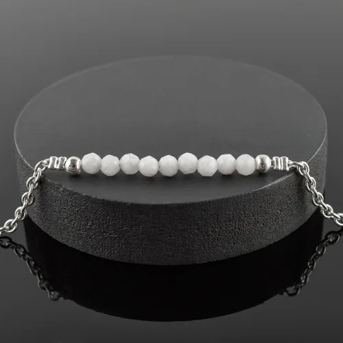Miniatura 84 de YANARA Pulsera de tobillo para mujer, piedra de nacimiento natural, cuentas de piedras preciosas, tobillera delicada hecha a mano de 9 pulgadas +