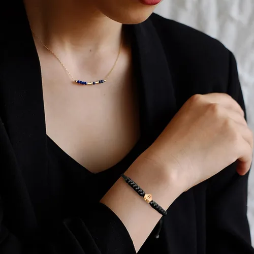 Miniatura 12 de Pulseras con iniciales para adolescentes y niños, pulsera de letra N con dije de inicial, pulseras hechas a mano para el día de San Valentín, Día